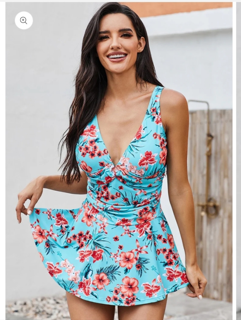 Floral Swimsuit Size M Chic Colorful